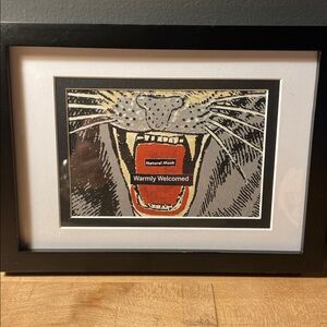 Handmade Tiger Collage Framed Luxe Wall Art !